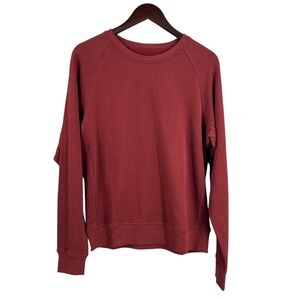 Bridge & Burn Fremont Crewneck Sweatshirt Burgundy Organic Cotton Mens Large New